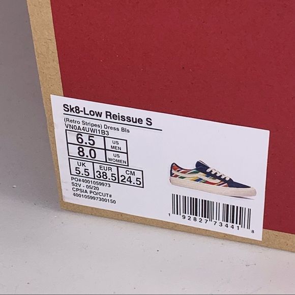 NEW Vans Sk8 Low Reissue Stripe Womens Sz 8 - Picture 14 of 14